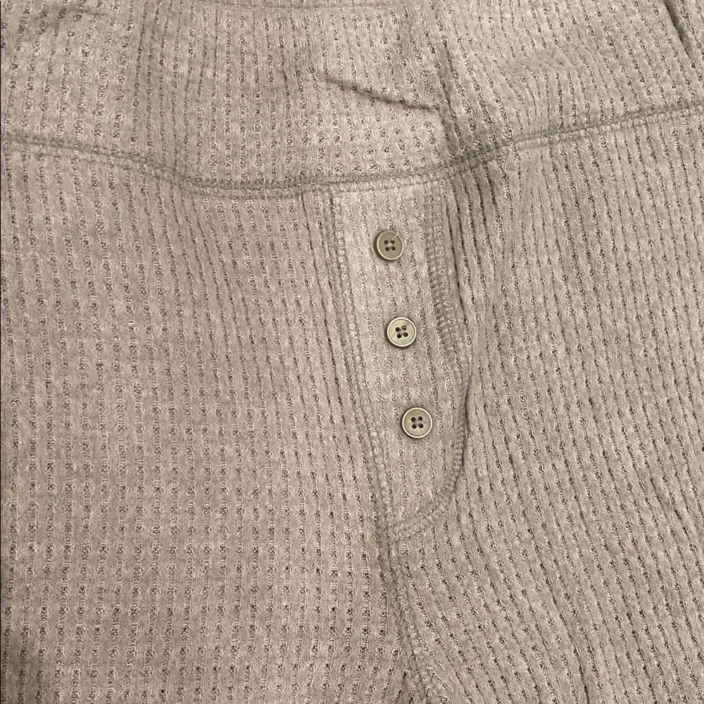 NWOT Aerie Taupe Textured Knit soft waffle leggings